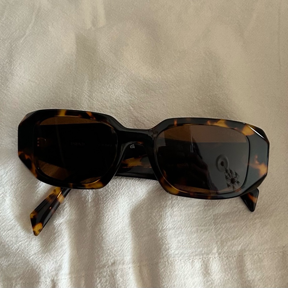 Prada Sunglasses SPR17w-f Honey Tortoise Shell, Asian Fit